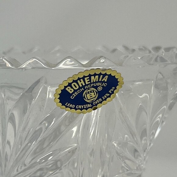 Vintage lead crystal vase small Czech Bohemian - Picture 2 of 10